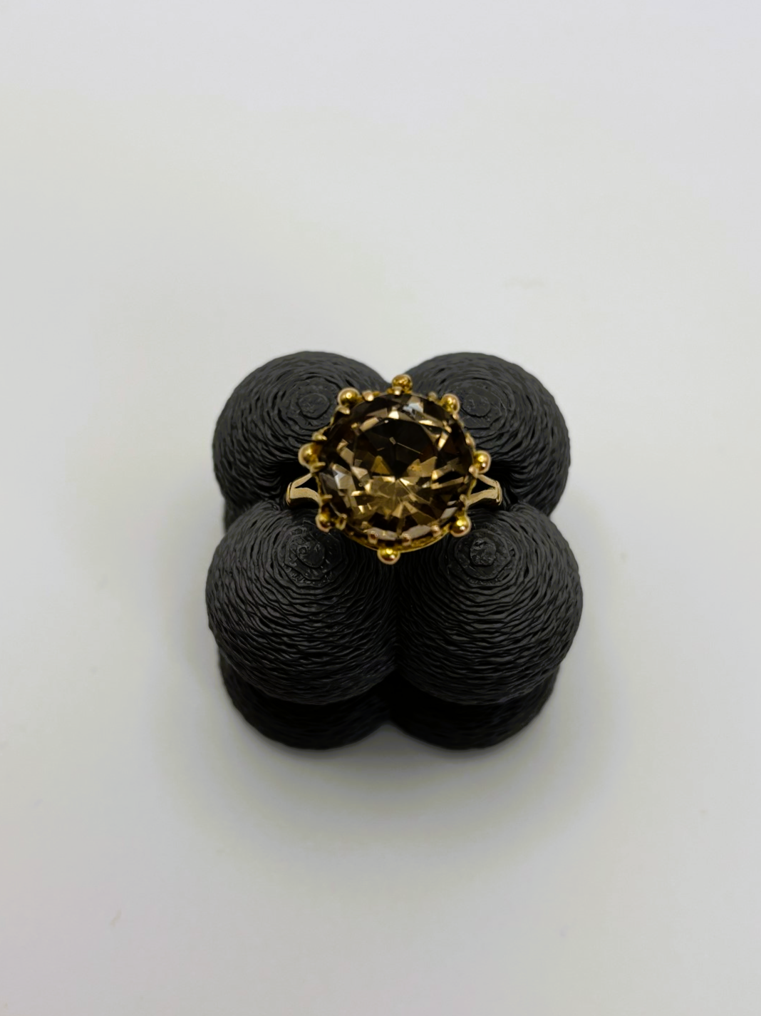 9ct Yellow Gold Striking Smoky Quartz Ring