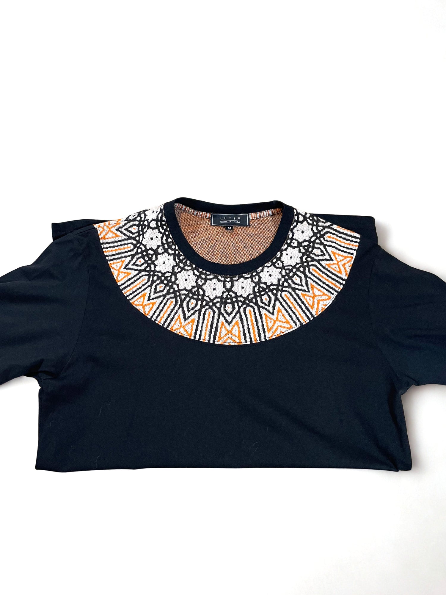 IUTER Men’s Superb Quality Italian Cotton Black T-Shirt UK M