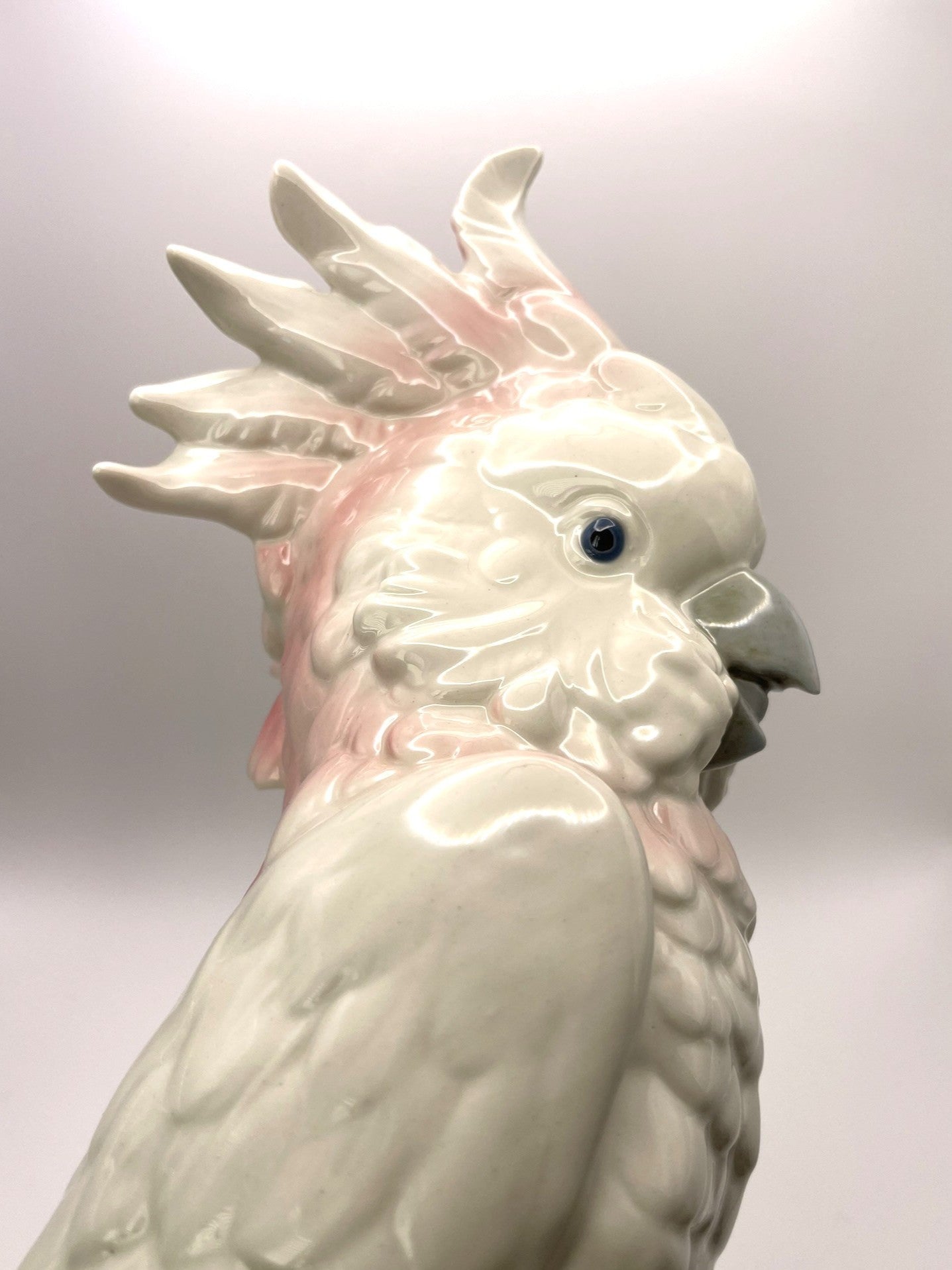 Royal Dux Bohemia Cockatoo With Soft Pink Feathers 40cm