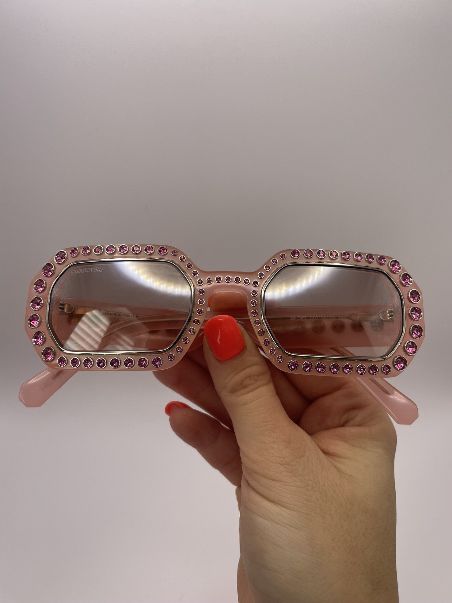 Swarovski Bold Pink Crystal Sunglasses