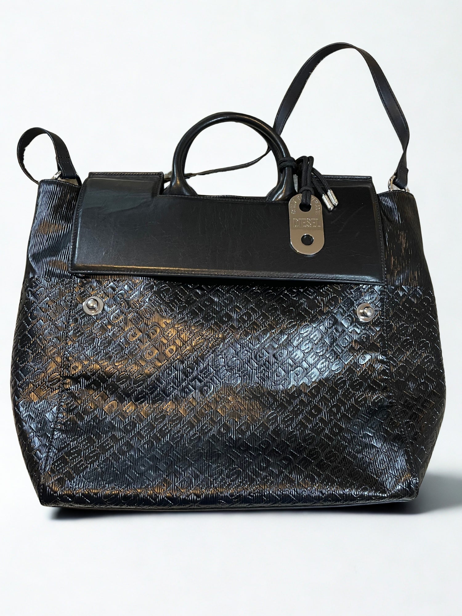 Diesel Extra Large Black Monogram MUST-HAVE Unisex Tote