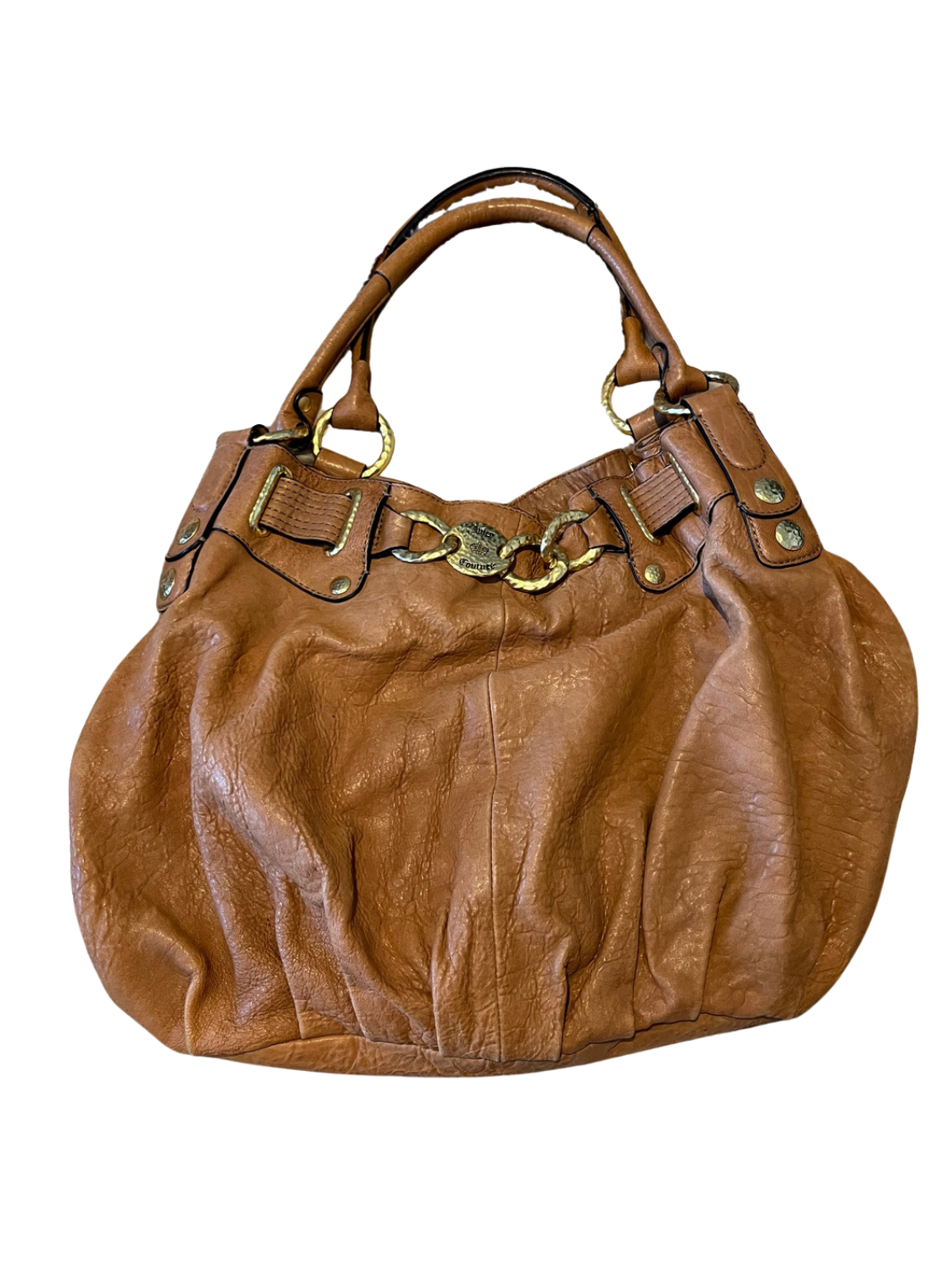Y2K Vintage Juicy Couture Brown Leather Hobo Satchel Bag