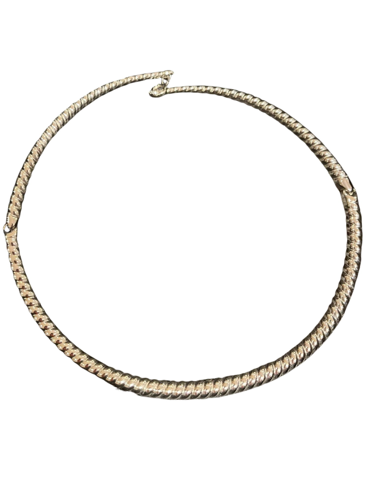 Silver-Toned Choker & Earrings Designer Set Calvin Klein Jewellery