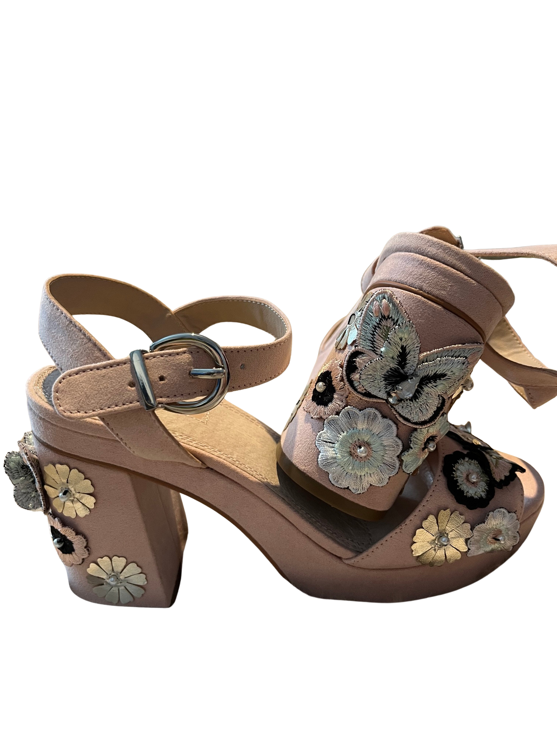 Topshop Laney Spring/Summer Platform Sandals with Butterflies & Flowers