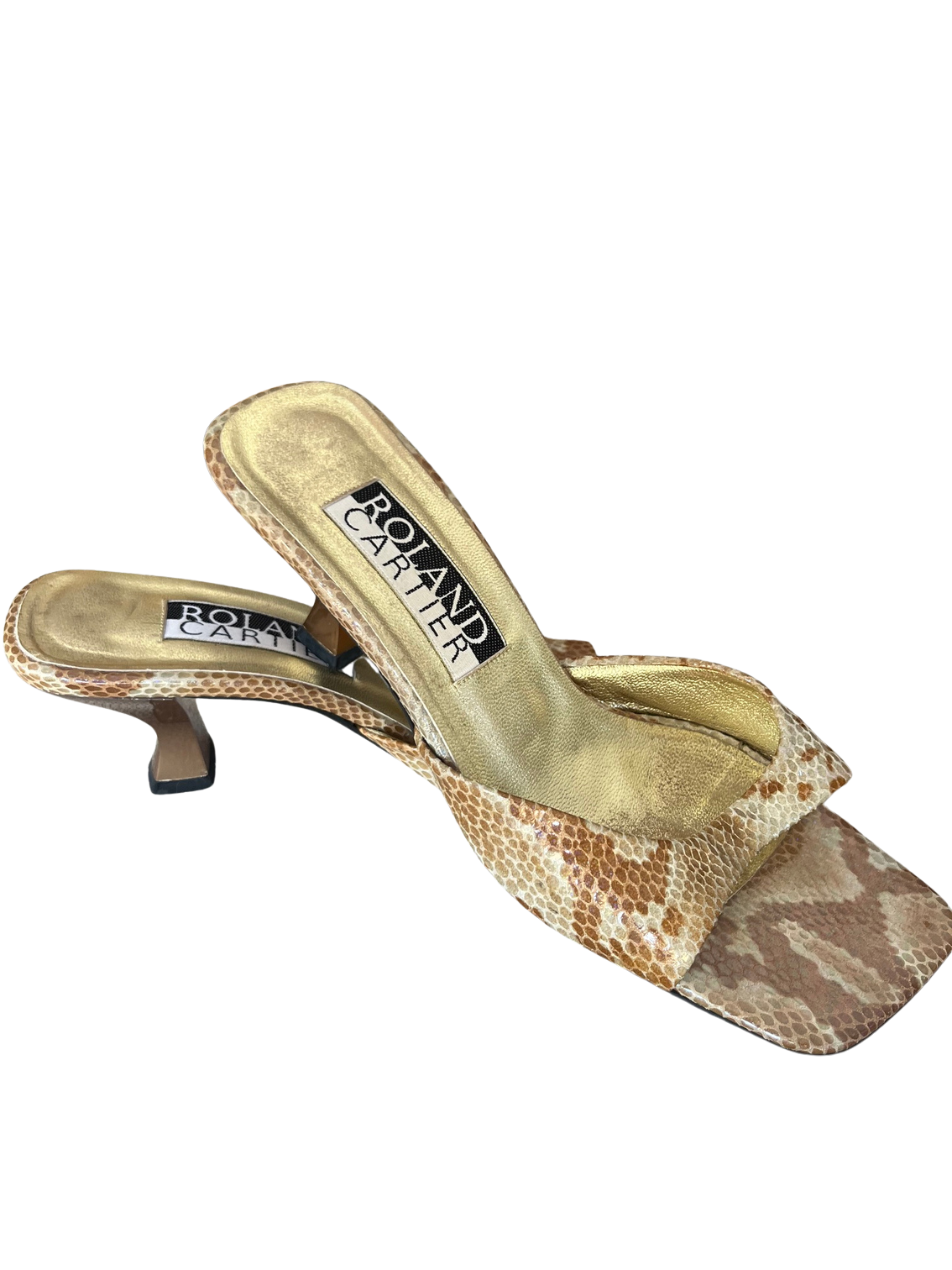 Roland Cartier Show-Stopping Snake-Effect Heels – Size 37, Made in Spain