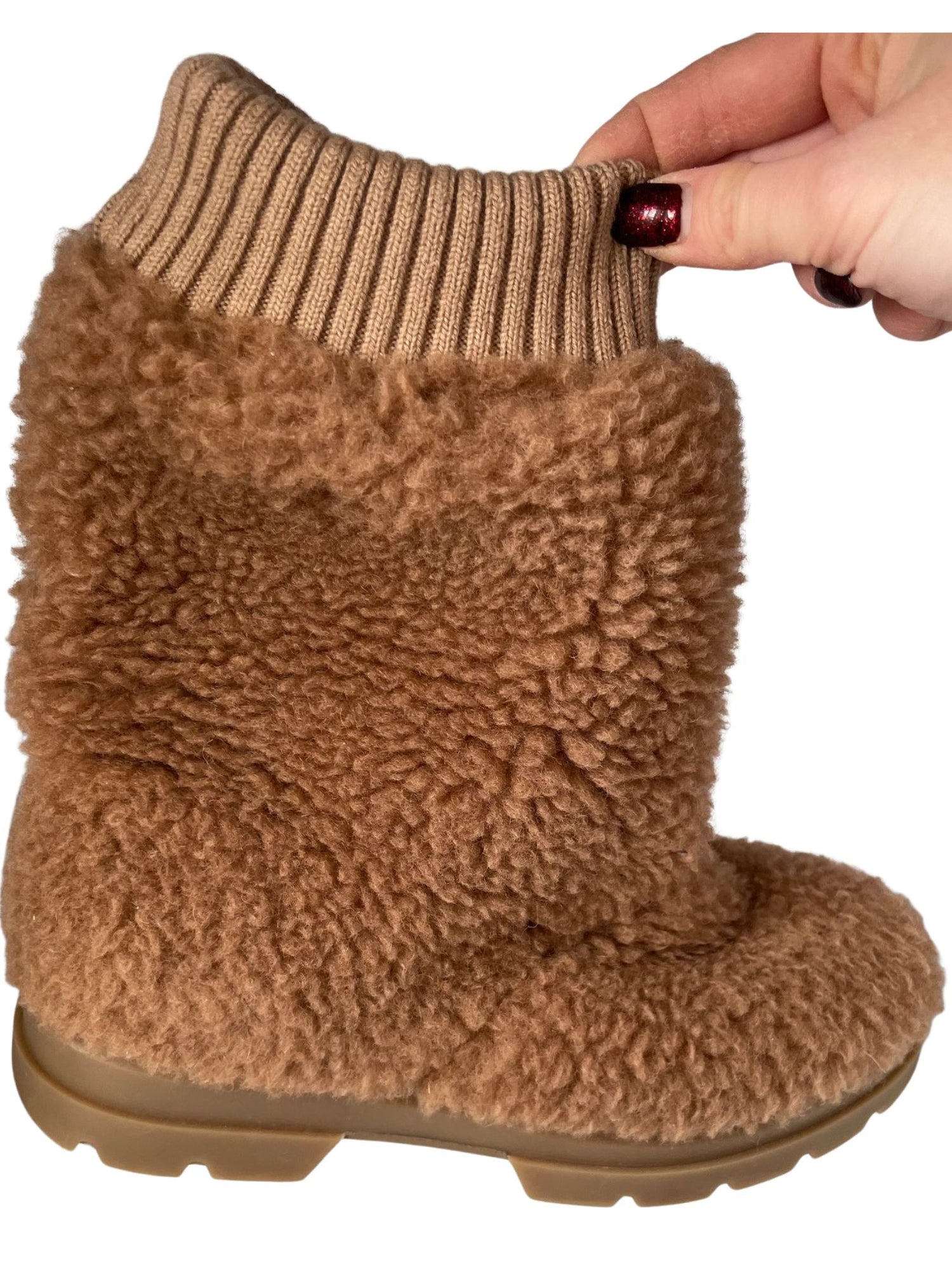 Max Mara Shearling Winter Teddy Boots UK6