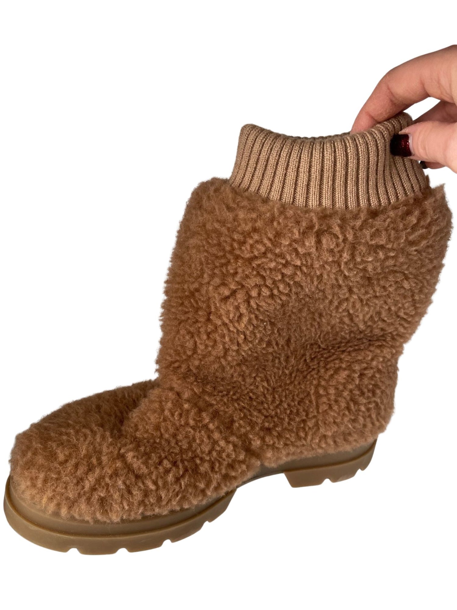 Max Mara Shearling Winter Teddy Boots UK6
