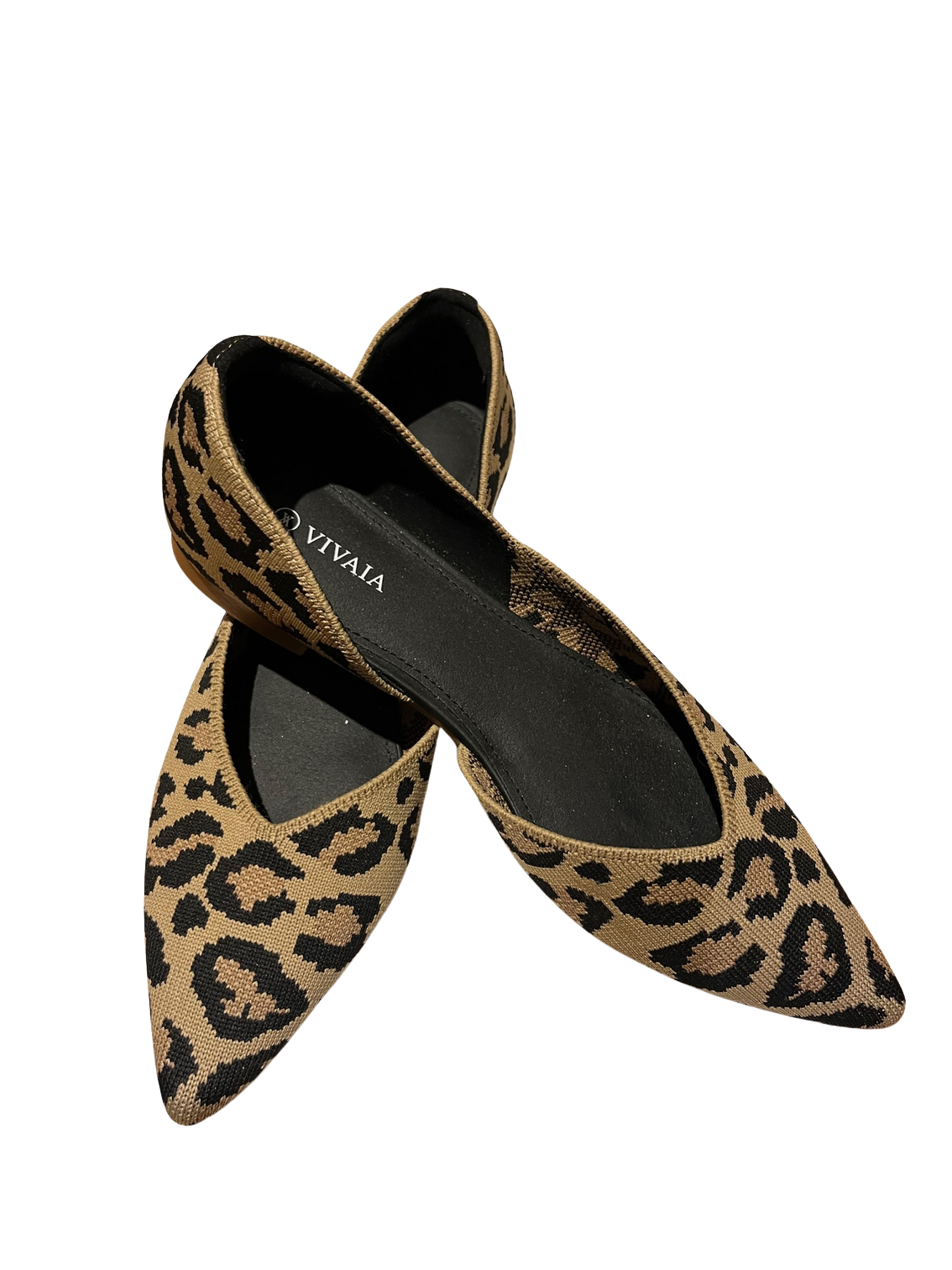 Vivaia Pointed-Toe Melia Flats – Leopard Print, Size 38.5