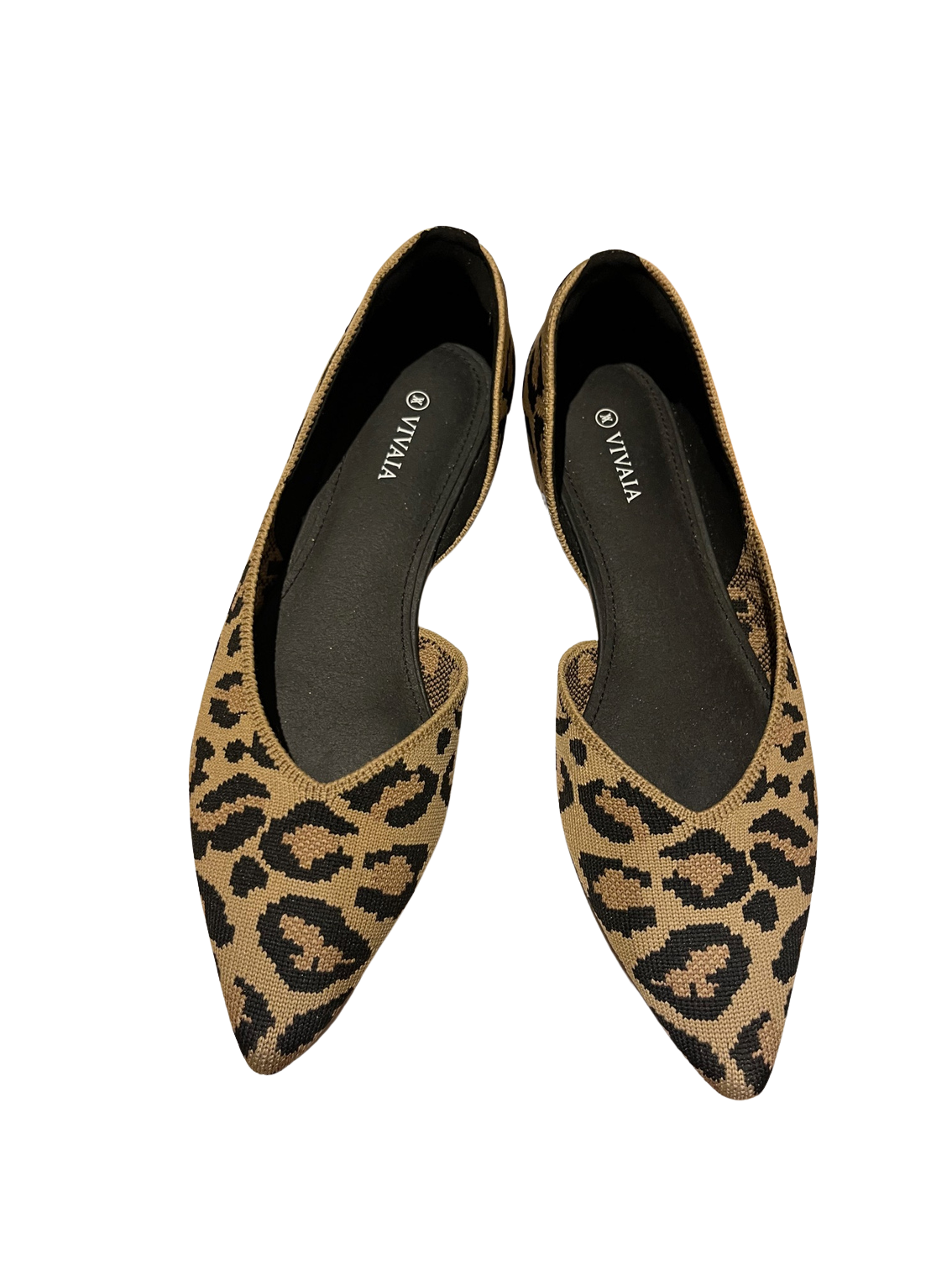 Vivaia Pointed-Toe Melia Flats – Leopard Print, Size 38.5